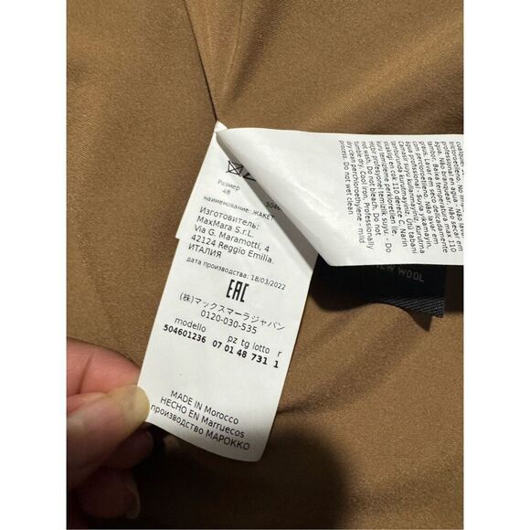 Maxmara weekend pure new wool drown double breasted jacket blazer 14 - Picture 8 of 16